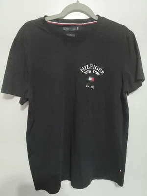 Tommy Hilfiger T-shirt Noir XL Superbe Etat - Photo 1/4