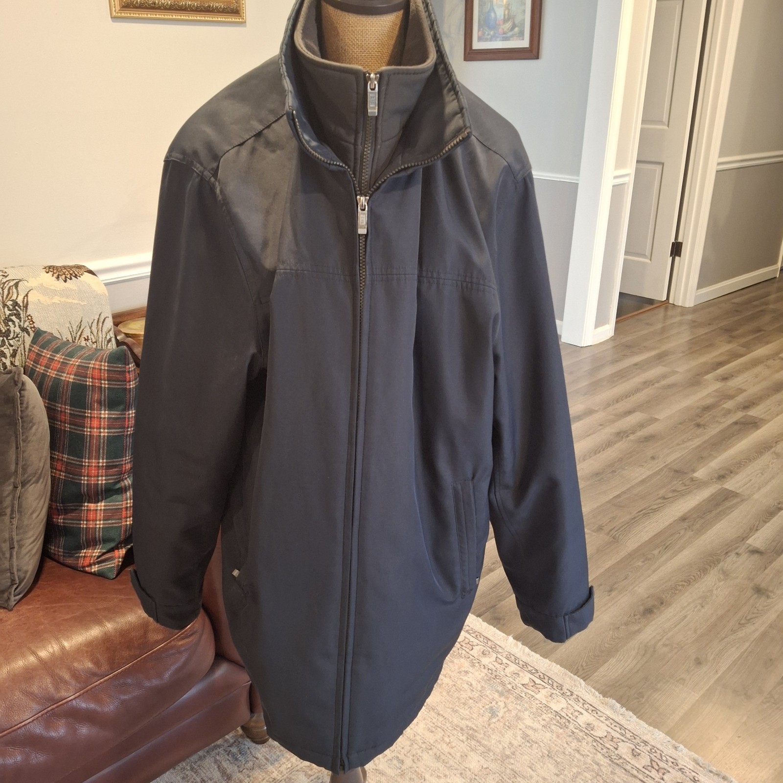Weatherproof Black Polyester Softshell Double Zip… - image 2