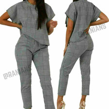 Women Short Sleeve Boxy Lounge Wear Tracksuit Set Ladies Casual Comfy Two Piece