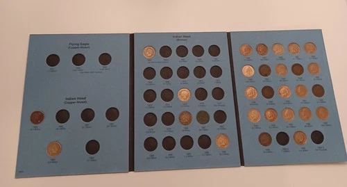 Partiality Completed Indian Head Cent set  29 coins total! (Album Included)