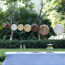 8 pcs ASSORTED Sizes Hanging Paper Lanterns Wedding Party Events Decorations