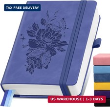 Lined Journal Notebook 365 Pages, A5 Leather Journals for Writing Women Men