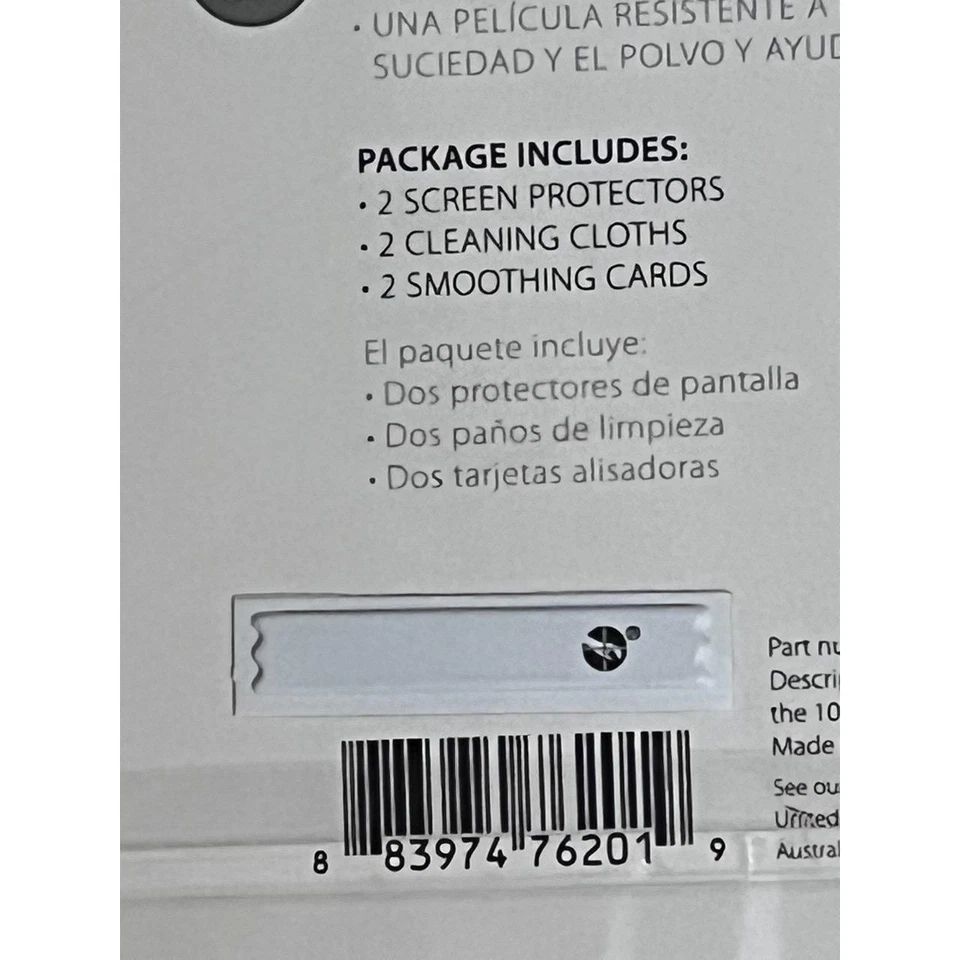 Toshiba Tablet Screen Protector 10 Inch, Anti Scratch, Includes 2 - Image 3 of 4