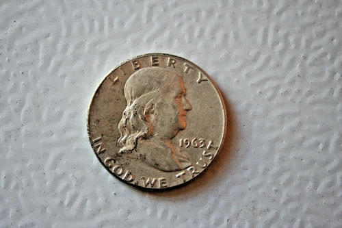 1963 Benjamin Franklin silver half dollar