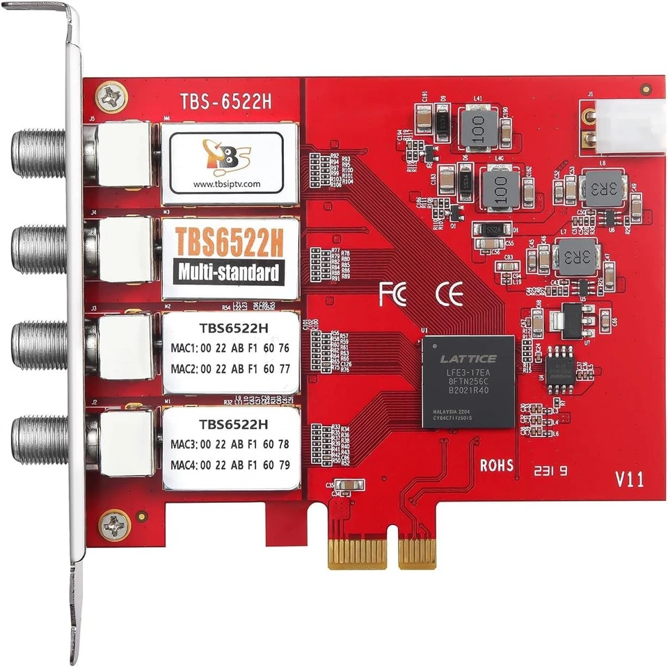 TBS6522 Quad Tuner PCIe Card - Capture & Stream 1080p Live TV Effortlessly - Image 3 of 4