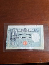 Banconota 50 Lire italiane del 1896. Estremamente rara R4 (RRRR). qBB. Periziata