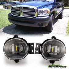 For 2002-2009 Dodge RAM Charger LED Bumper Driving Black Fog Lights Lamps Bulb