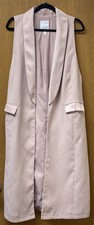 Leith Pink Sleeveless Double Pocket Long Coat Size Large Woman’s