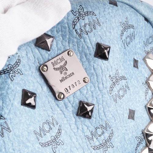 MCM Stark Studded Blau Luxus Designer Herren Rucksack Limitiert Selten OP: 980 € - Bild 14 von 24