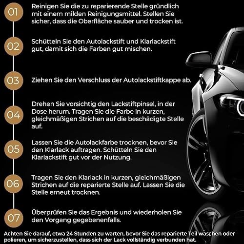 Lackstift-Set für VW Audi LA7N Limestone Grey Met. A7N+Klarlack 2x20ml Pinsel - Bild 2 von 3