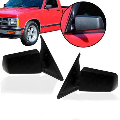 Mirrors Set Textured Black For 1982-1994 Chevrolet S10 GMC S15 Jimmy Sonoma