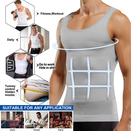 Top Fajas Para Hombres Faja Reductora De Hombre Para Hombre Body Modelador Control Abdomen - Imagen 1 de 24