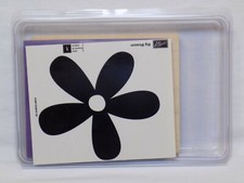 NEW Stampin Up Big Blossom Flower Rubber Stamp 2007 Large Background Wood Mount