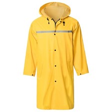 Chaqueta de lluvia de seguridad con capucha larga para hombre impermeable impermeable impermeable de emergencia poncho amarillo