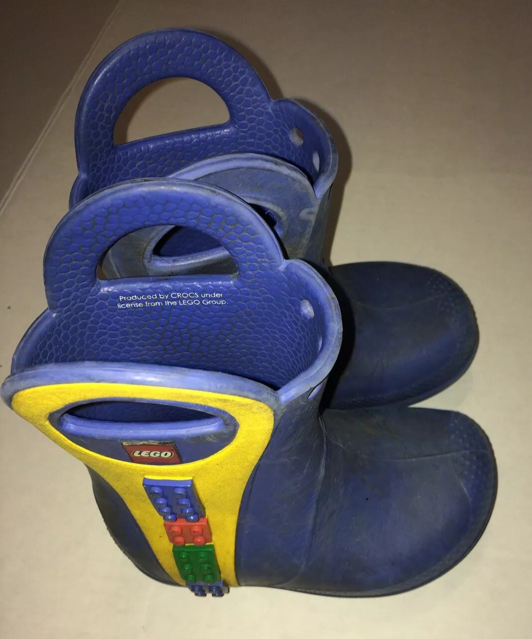 Crocs kids LEGO Themed Blue And Yellow 