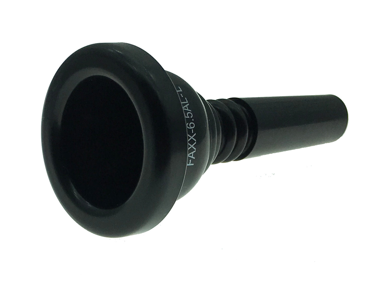 Faxx USA Black Plastic Trombone Large Shank Mouthpiece 6.5AL Brush