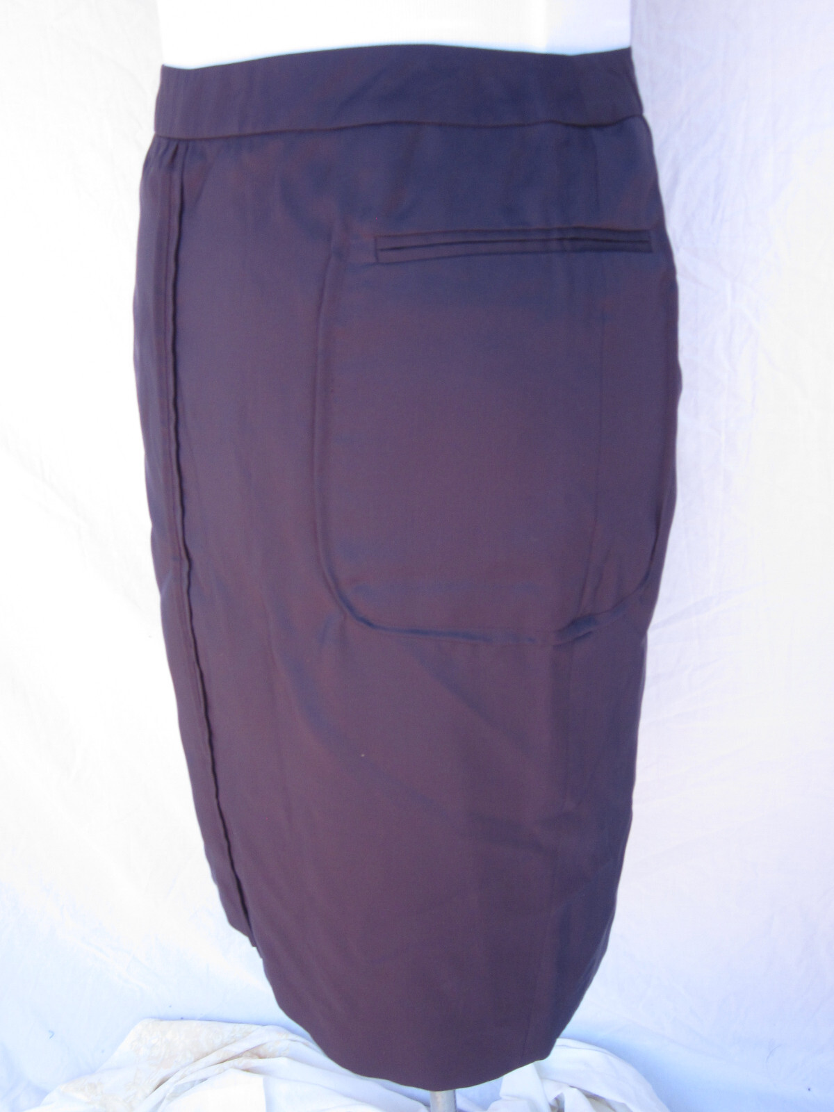 Gonna Yves Saint Laurent Italia misto seta viola FR40 30" dettagli wst! Nuovo senza etichette