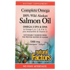 Natural Factors Complete Omega Wild Alaskan Salmon Oil - 1300mg 180ct
