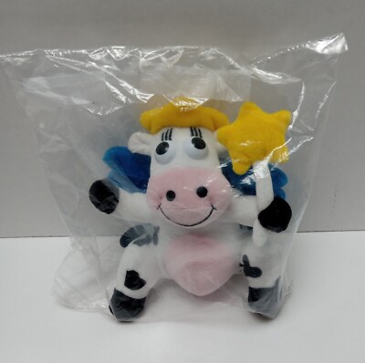 KRAFT SINGLES DAIRY FAIRY Plush 6'' Cow with Wings & Wand Toy Vintage  NEW NWT
