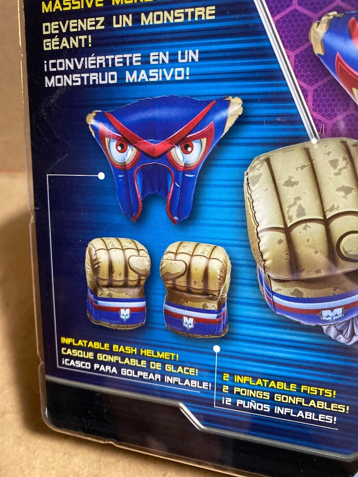 Massive Monster Mayhem 充气头盔和手套 NickToons 全新 — 第 2/3 张图片