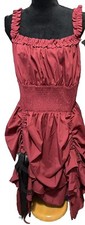 Scarlet Darkness Stretch Halloween Ruched XL Medieval Renaissance Gothic Dress