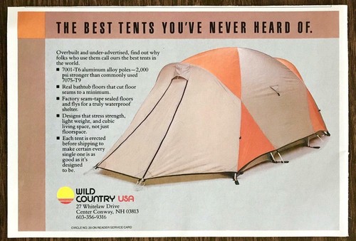 1990 Wild Country Tents Ctr Conway NH 