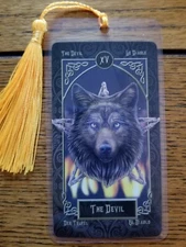 THE DEVEL Bookmark XMAS GIFT Tarot Familiars Animal Deck Card Oracle BEAR HEAD