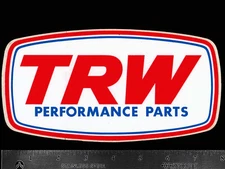 TRW Performance Parts - Original Vintage 1960's 70’s Racing Decal/Sticker 7.75"
