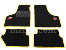 Fiat 500 600 Yellow Abarth Floor Mats Set 1957-75 New