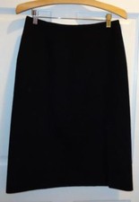 MICHAEL KORS ITALY MISSES SIZE 4 BLACK WOOL BLEND STRAIGHT SKIRT SIDE SLIT