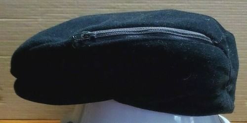 Boina Newsboy De Colección con Alama Brotada Terciopelo Negro T con Cremalleras - Imagen 3 de 8