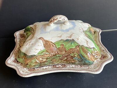 MASON'S IRONSTONE GAME BIRDS THE KING-EIDER LIDDED TUREEN