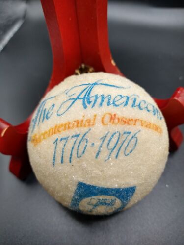 Adorno de Navidad de espuma vintage bicentenario americano 1976 hecho a mano sin cuerda  - Imagen 1 de 6