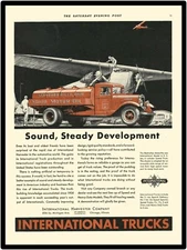 1930 International Harvester Trucks New Metal Sign: Sohio Gas Tanker Prominent