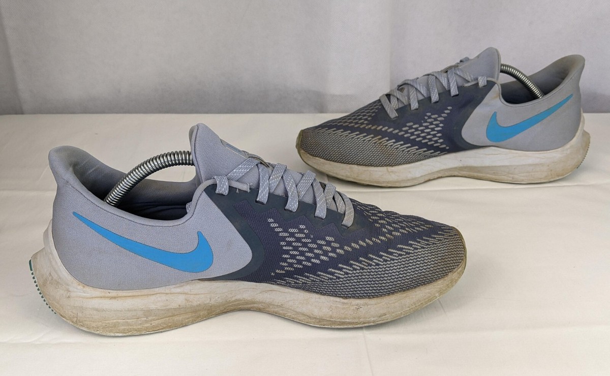 Nike Zoom Winflo 6 AQ7497-400 Gray Running Shoes Men Sneakers 10.5 Obsidian Mist Nike Zoom Winflo 6 Obsidian Mist Blue Lagoon Shoes Mens 10.5  main image 4