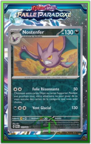 Nostenfer Reverse - EV4:Faille Paradoxe - 112/182 - Carte Pokémon FR Neuve - Photo 1/1