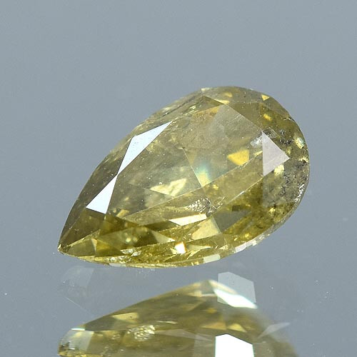 Elegante Color 100% Diamante Natural 1,50 quilates Bonito Color Amarillo Verdoso Corte de Pera - Imagen 1 de 4