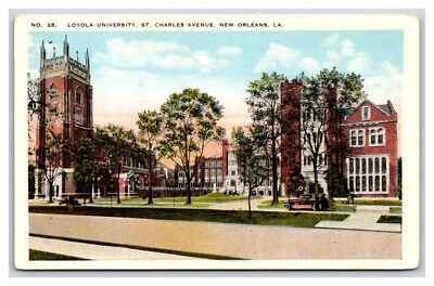 Loyola University St Charles Ave New Orleans Louisiana LA UNP WB Postcard Y8