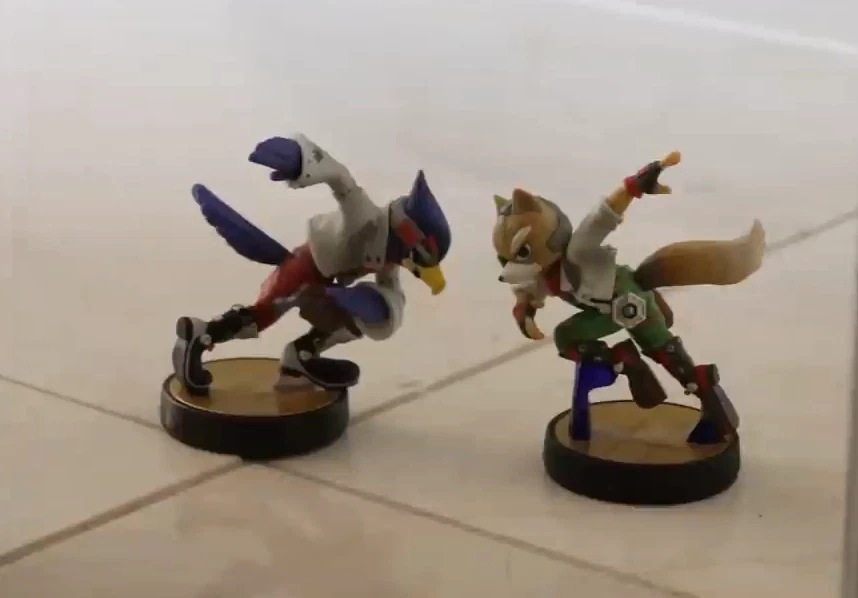 Super Smash Bros. Fox & Falco Amiibo Set Nintendo Switch Wii U 3DS Ultimate Lot Foto 2 de 3