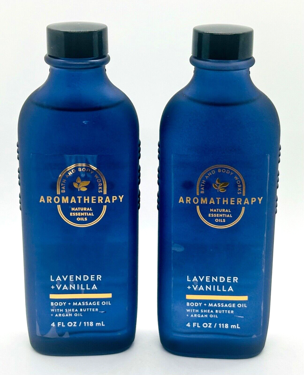 2 Bath & Body Works Aroma Sleep LAVENDER VANILLA Massage Body Oil