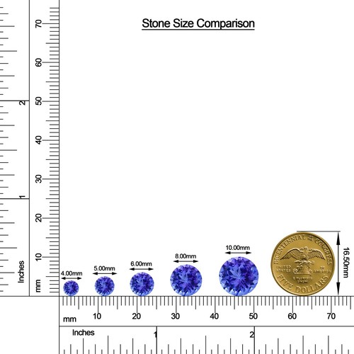 Round Cut Natural Gemstone Stud Earring For Women with Screw Back, Bezel set - Picture 29 of 145