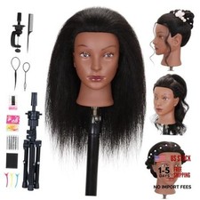 Mannequin Head with 100 Real Human Hair Cosmetology Training Doll Head for