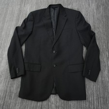 Banana Republic Blazer Men Wool Black Pinstripe Suit Sports Coat 42L