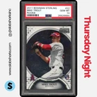 2011 BOWMAN STERLING #22 MIKE TROUT RC ROOKIE PSA 10