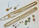 Vintage To Now Gold Tone Costume Jewelry Napier, Weekenders Unbranded Lot 8 Pcs