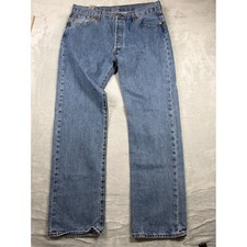Levi's 501 Original Fit Jeans Men 36x32 Blue Straight Leg Button Fly Denim