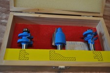 Rockler Router Bit Set 3Pc WOOD CASE Barely U...
