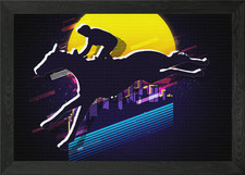 Horse racing Framed Wall Art Poster Canvas Print Picture