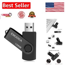 High-Capacity 128GB USB Drive with LED Indicator   Ideal for On-the-Go Storage