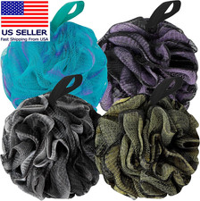 Bath Loofah Shower Sponge Body Back Scrubber Soft Mesh Shower Puffs Exfoliating